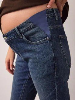 Sale Next Dark Blue Maternity Denim Flare Jeans