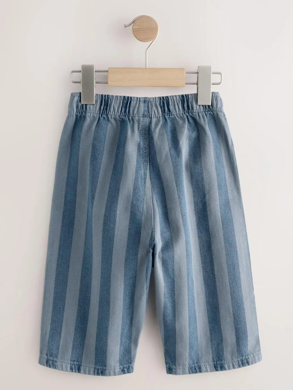Best Next Dark Blue Stripe Printed Pull On Wide Trousers (3mths-7yrs)