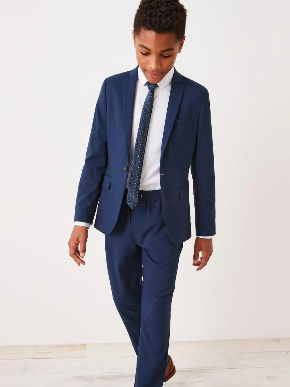 Outlet Next Dark Blue Tailored Fit Suit Trousers (12mths-16yrs)