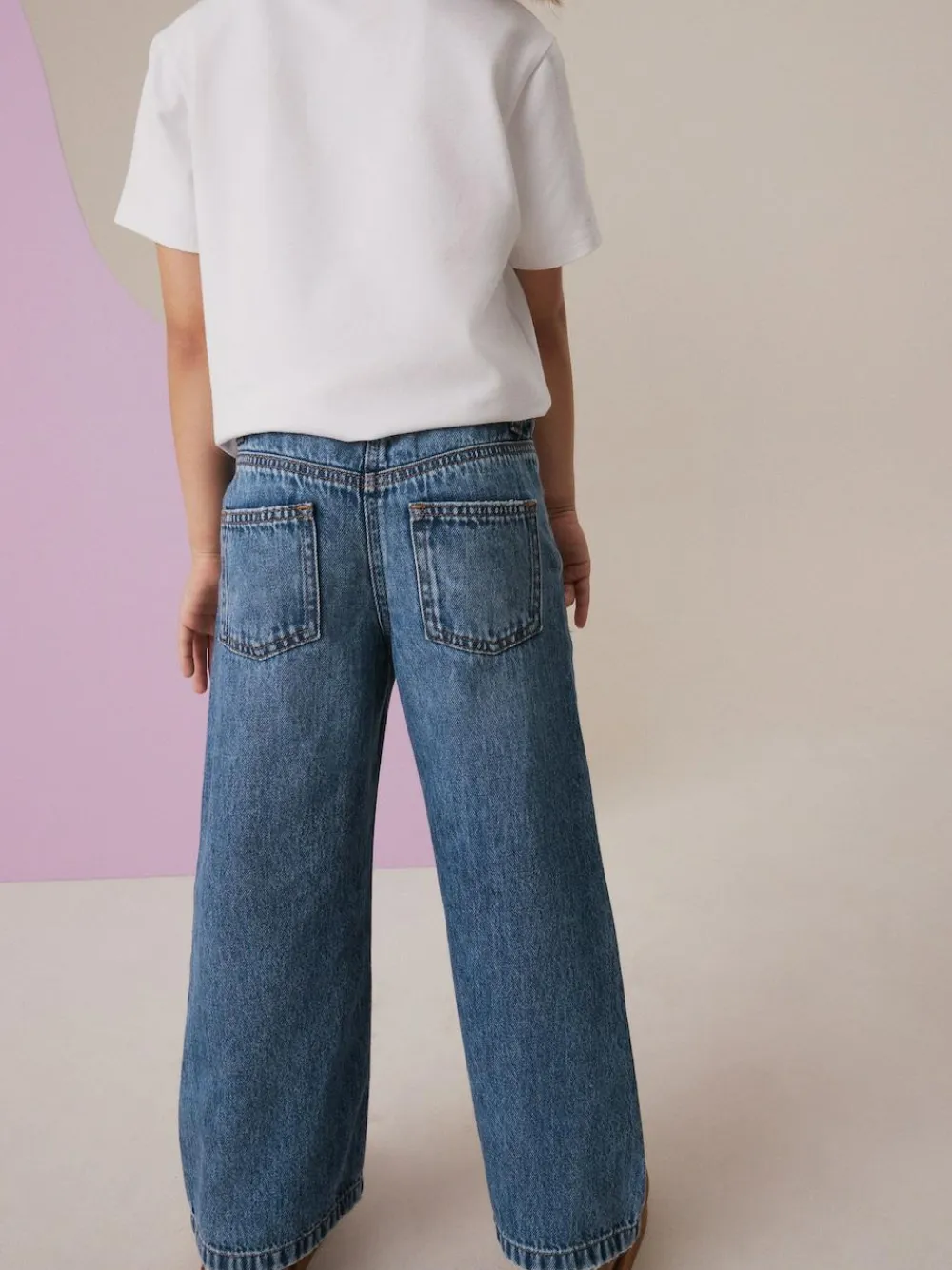 Outlet Next Wide Leg Jeans (3-16yrs) Dark Wash