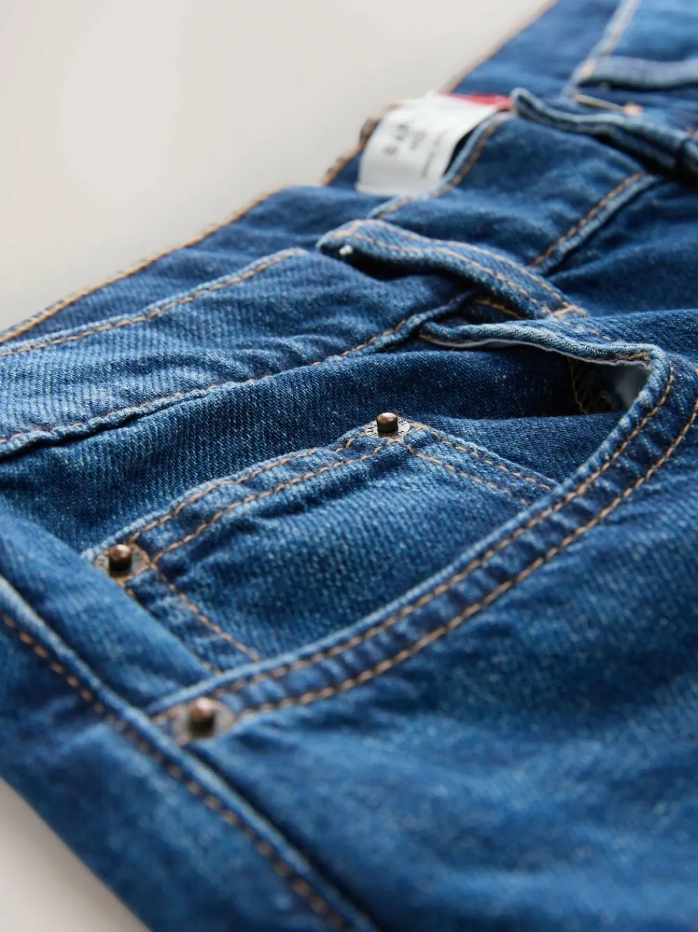 New Next Barrel Leg Jeans Denim Dark Blue