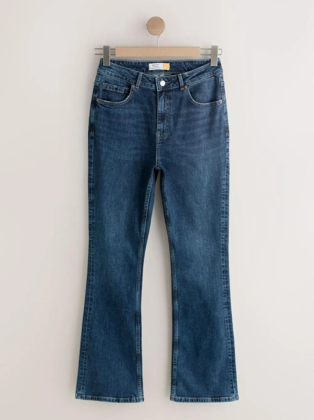 New Next Mid Rise Authentic Bootcut Jeans Denim Dark Blue