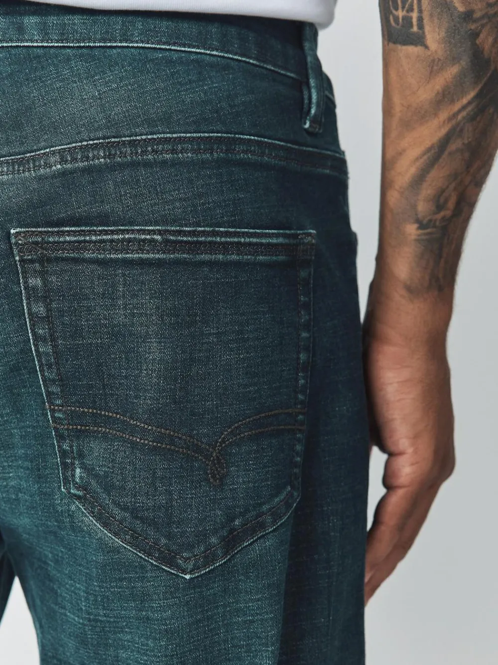 Next Denim Dark Blue Regular Tapered Fit Motionflex Jeans^ Jeans|Jeans