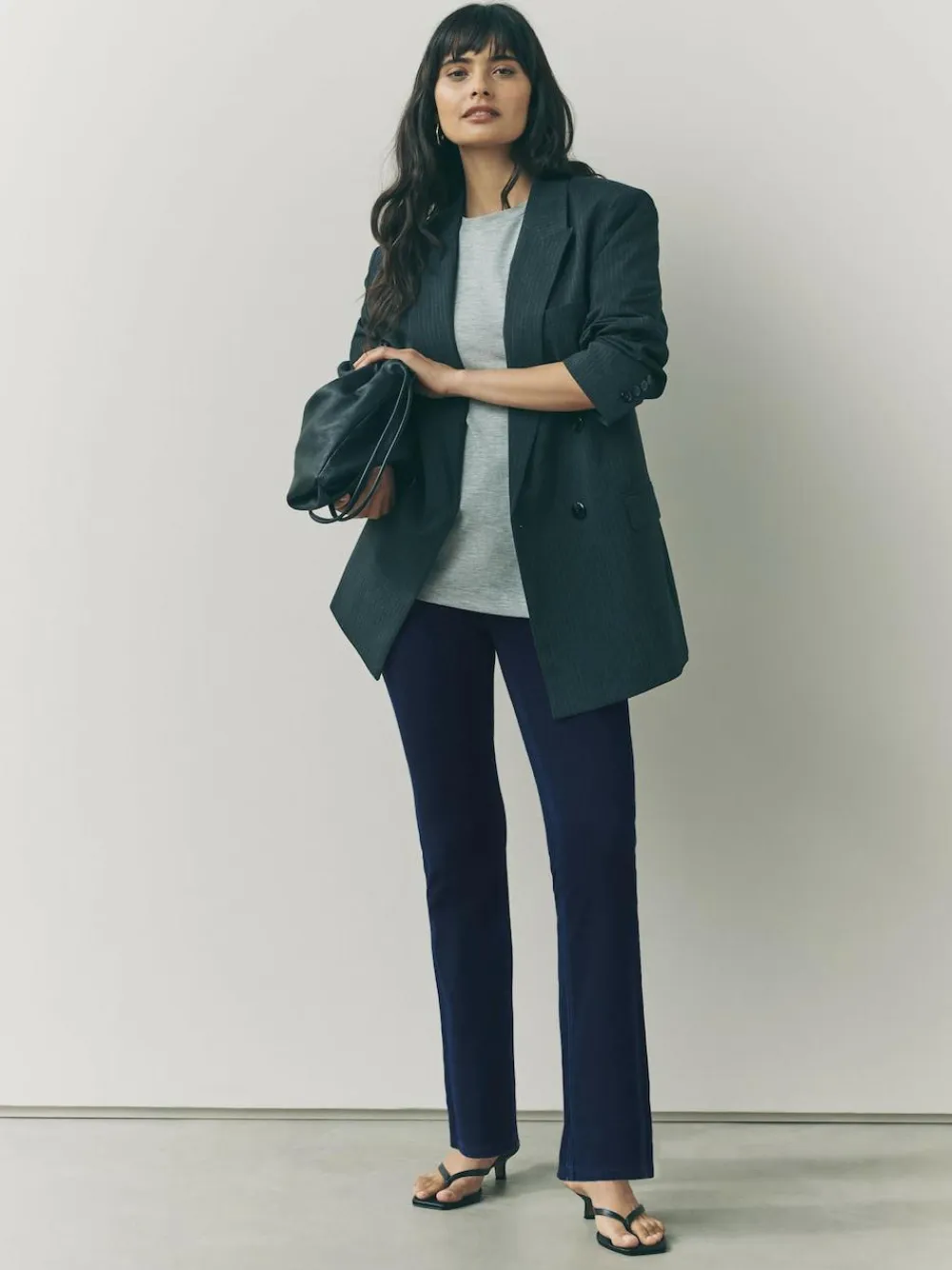 Next Jersey Bootcut Leggings Denim Rinse