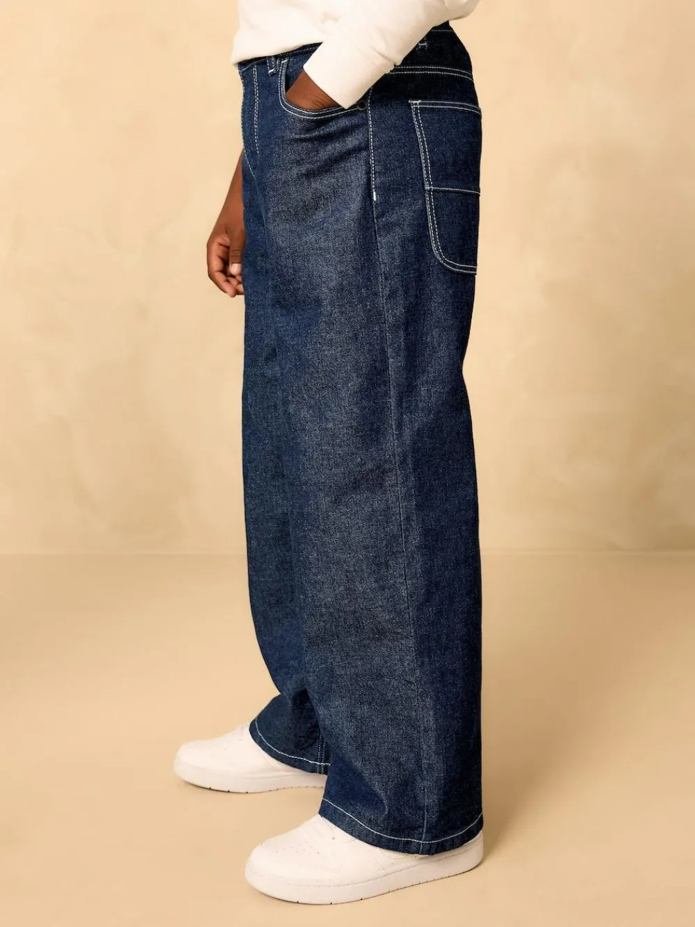 Outlet Next Denim Rinse Super-wide Fit Authentic Jeans (3-16yrs)