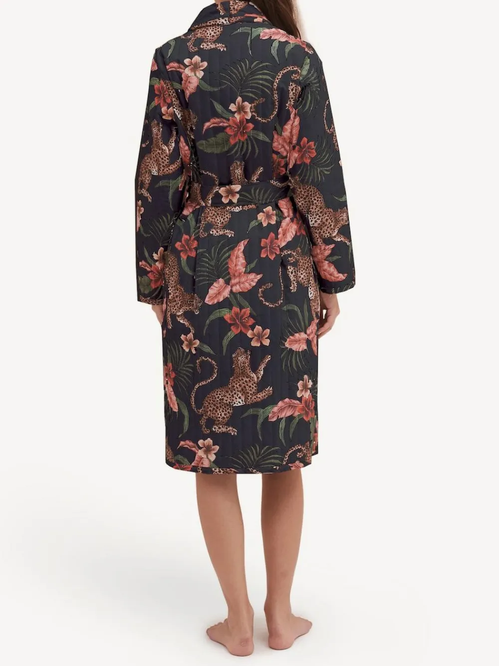 Online Desmond & Dempsey Soleia Navy Quilted Robe