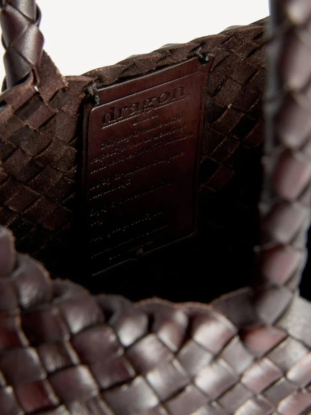 Outlet Dragon Diffusion Santa Croce Large Woven Bag Dark Brown