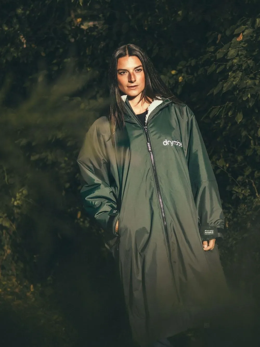 dryrobe Green Advance Adult Long Sleeve Changing Robe^Women Bathrobes