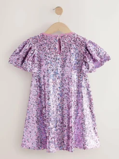 Next Angel Sleeve Sequin Party Dress (3-16yrs)^ Dresses