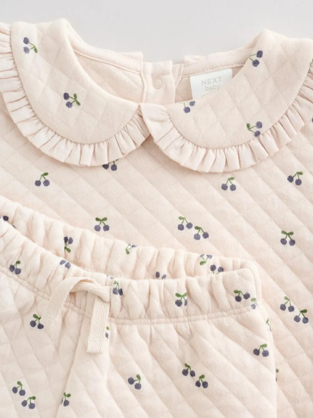 Next Ecru Baby Quilted Sweatshirt and Trousers Set 2 Piece (0mths-2yrs)^ Sets & Co-Ords|Sets & Co-Ords