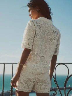 Next Crochet Short Sleeve Shirt^Women Tops & T-Shirts|Blouses & Shirts