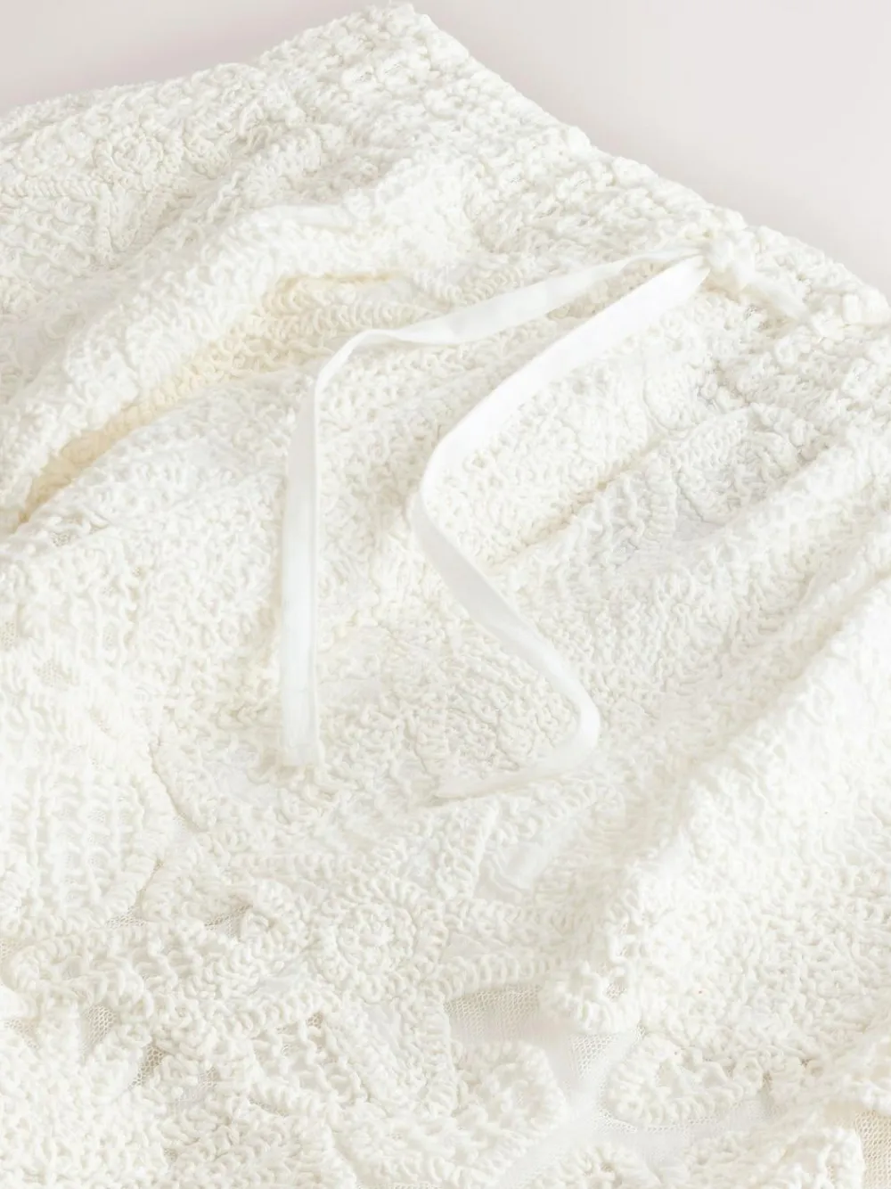 Next Ecru Crochet Tie Waist Shorts^Women Shorts