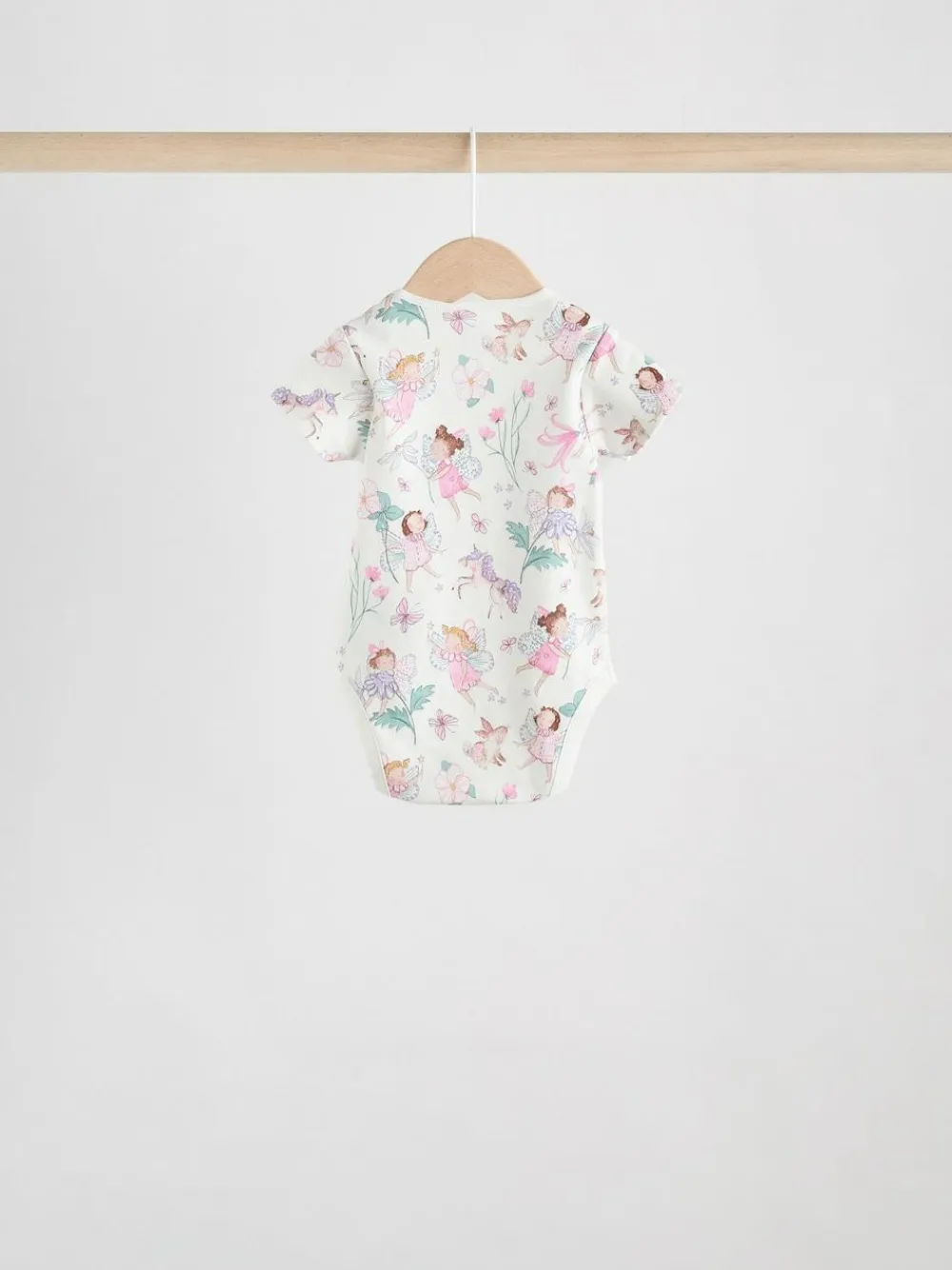 Next Ecru Fairy Short Sleeve Bodysuits 5 Pack^ Multipacks|Bodysuits & Vests