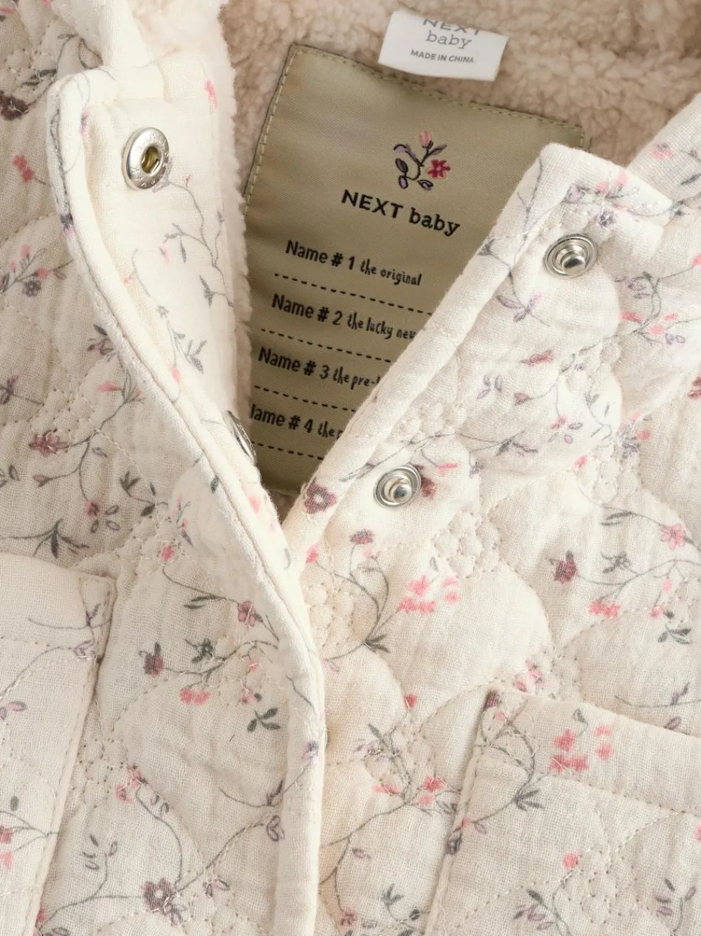 Discount Next Ecru Floral Baby Crinkle Jersey Coat (0mths-2yrs)