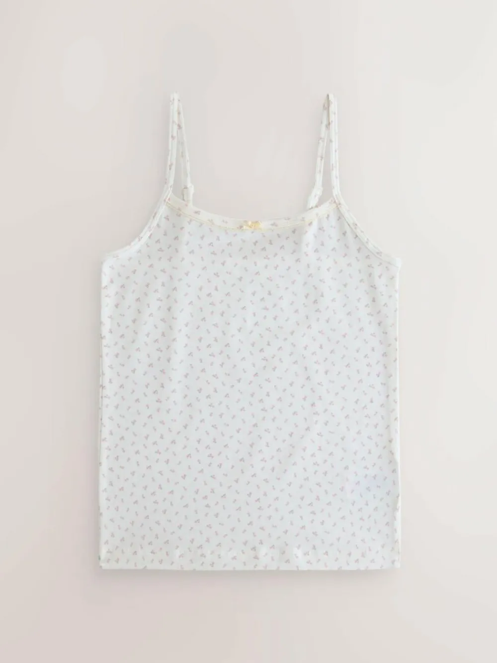 Online Next Strappy Printed Cami Vests 3 Pack (1.5-16yrs) Ecru Floral