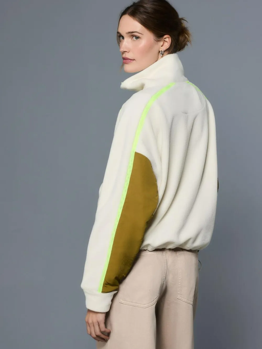 Next Half Zip Fleece with Colourblock Panels^Women Hoodies & Sweatshirts|Coats & Jackets