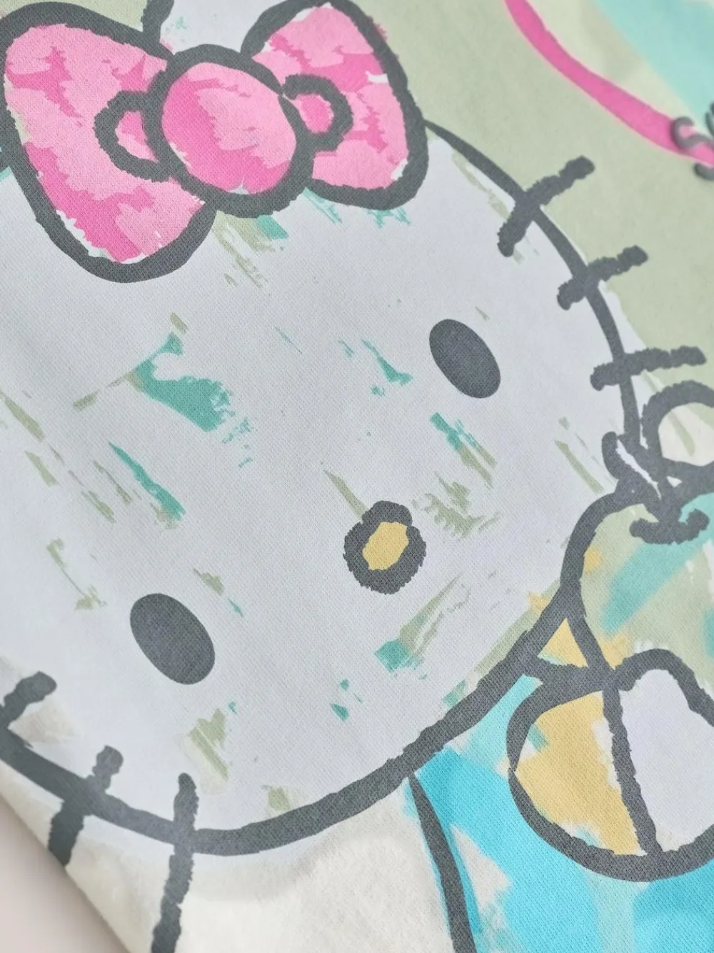 Discount Next Hello Kitty Oversized Graphic Print T-Shirt (3-16yrs) Ecru