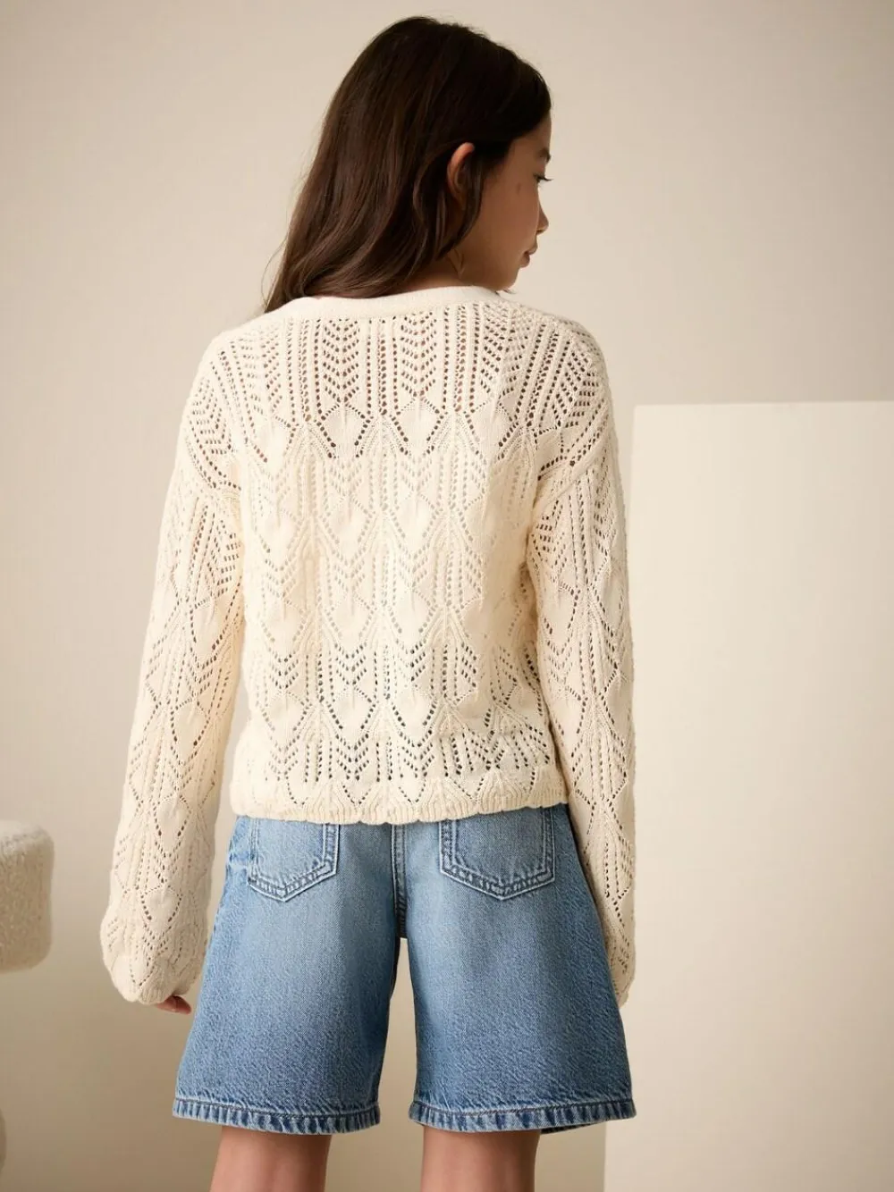 Sale Next Knitted Cardigan (3-16yrs) Ecru