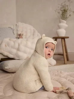 Next Knitted Hooded Baby Cardigan^BOY Baby Winter Clothing|Unisex