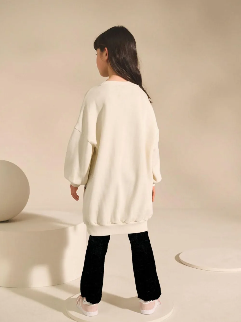 Next Ecru Unicorn Graphic Jumper Dress (3-16yrs)^ Knitwear & Sweaters|Knitwear