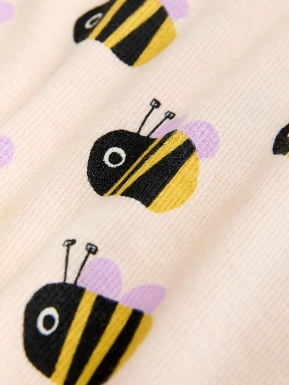 Hot Next Short Sleeve Rib T-Shirt (3mths-7yrs) Ecru White Bee