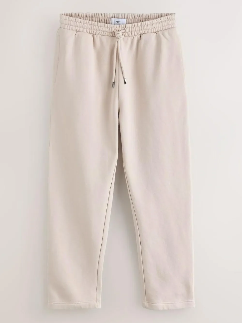 Next Ecru White Straight Fit Relaxed Fit Brushback Heavyweight Joggers^ Joggers|Joggers