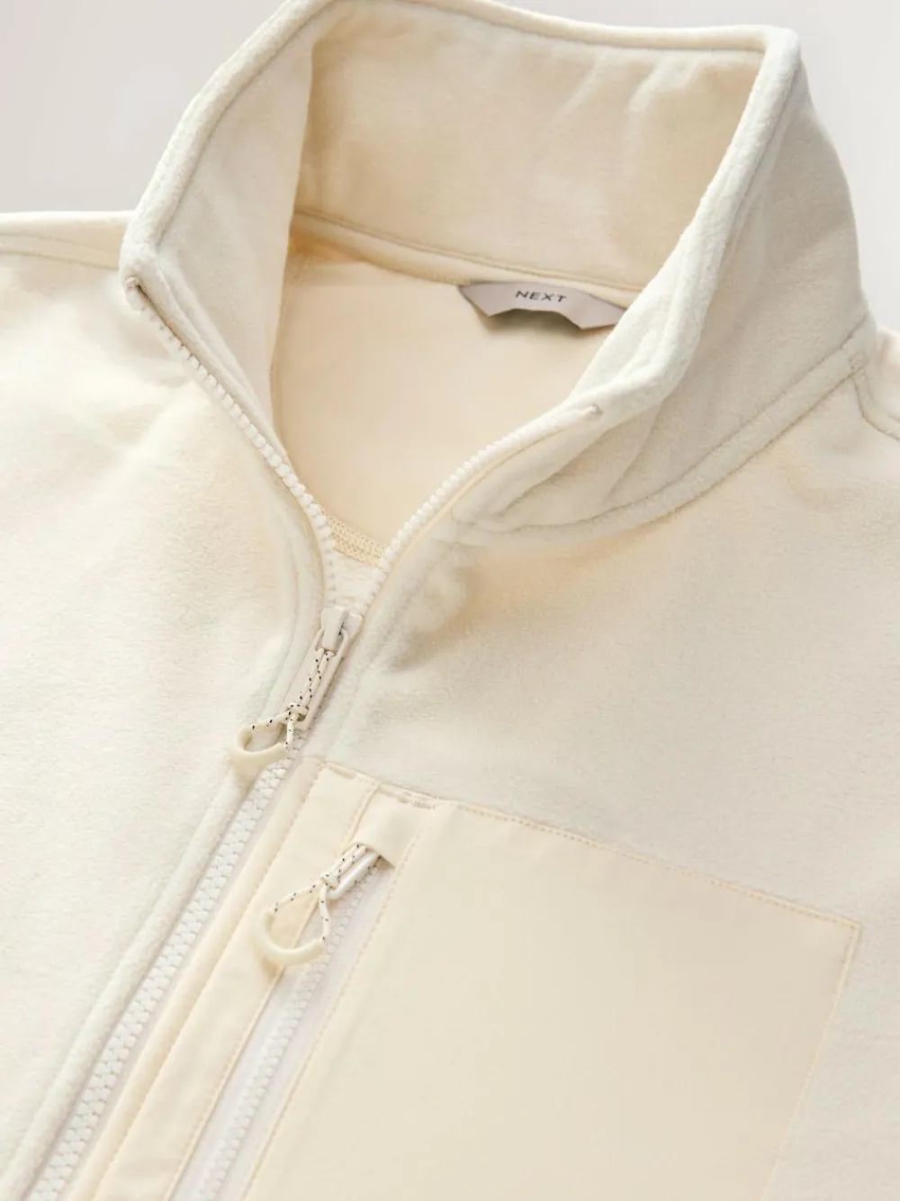 Online Next Utility Style Polar Fleece Ecru White