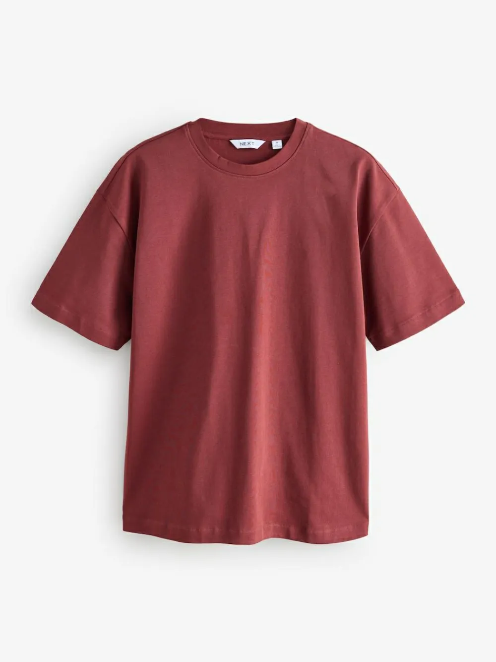 Next Ecru White/Green/Rust Red Relaxed Fit Heavyweight T-Shirts 3 Pack^ Tops & T-Shirts