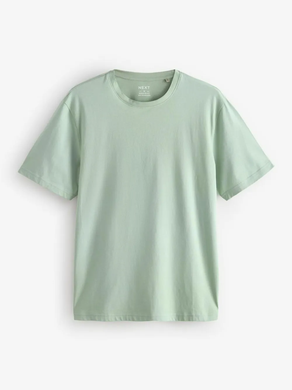 Next Ecru/Blue/Green/Neutral Mushroom/Grey/Stone Regular Fit Essential Cotton T-Shirts 6 Pack^ Nightwear|Tops & T-Shirts