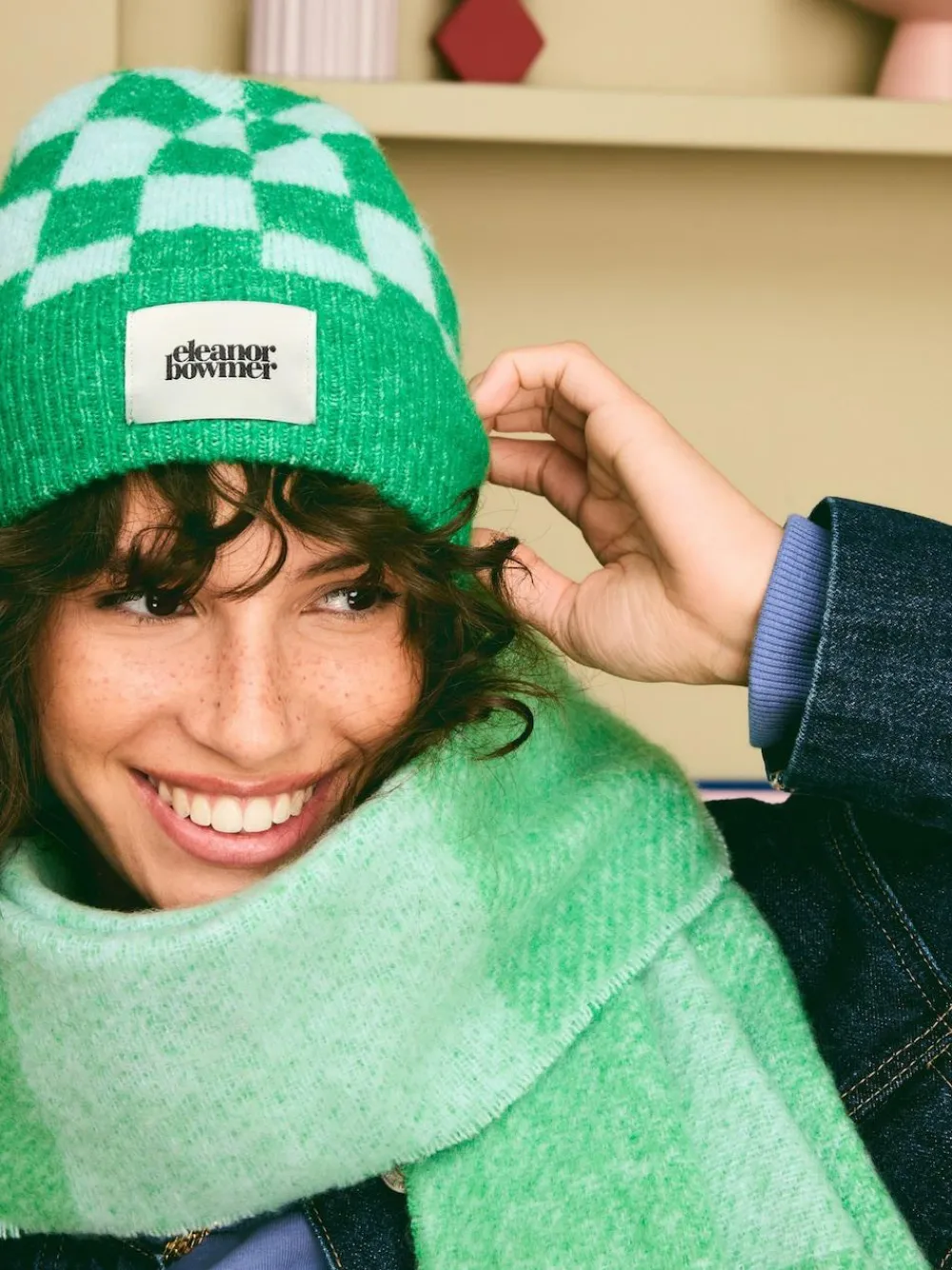 Eleanor Bowmer Check Beanie