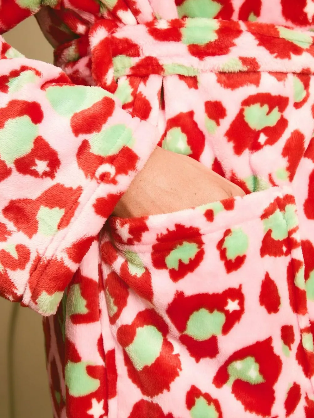 Eleanor Bowmer Leopard Print Fleece Robe^Women Bathrobes