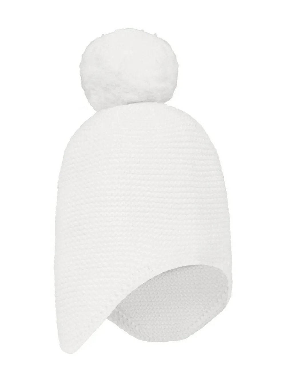New Emile Et Rose Kenton Knitted Hat With Ear Flaps & Pom-Pom White