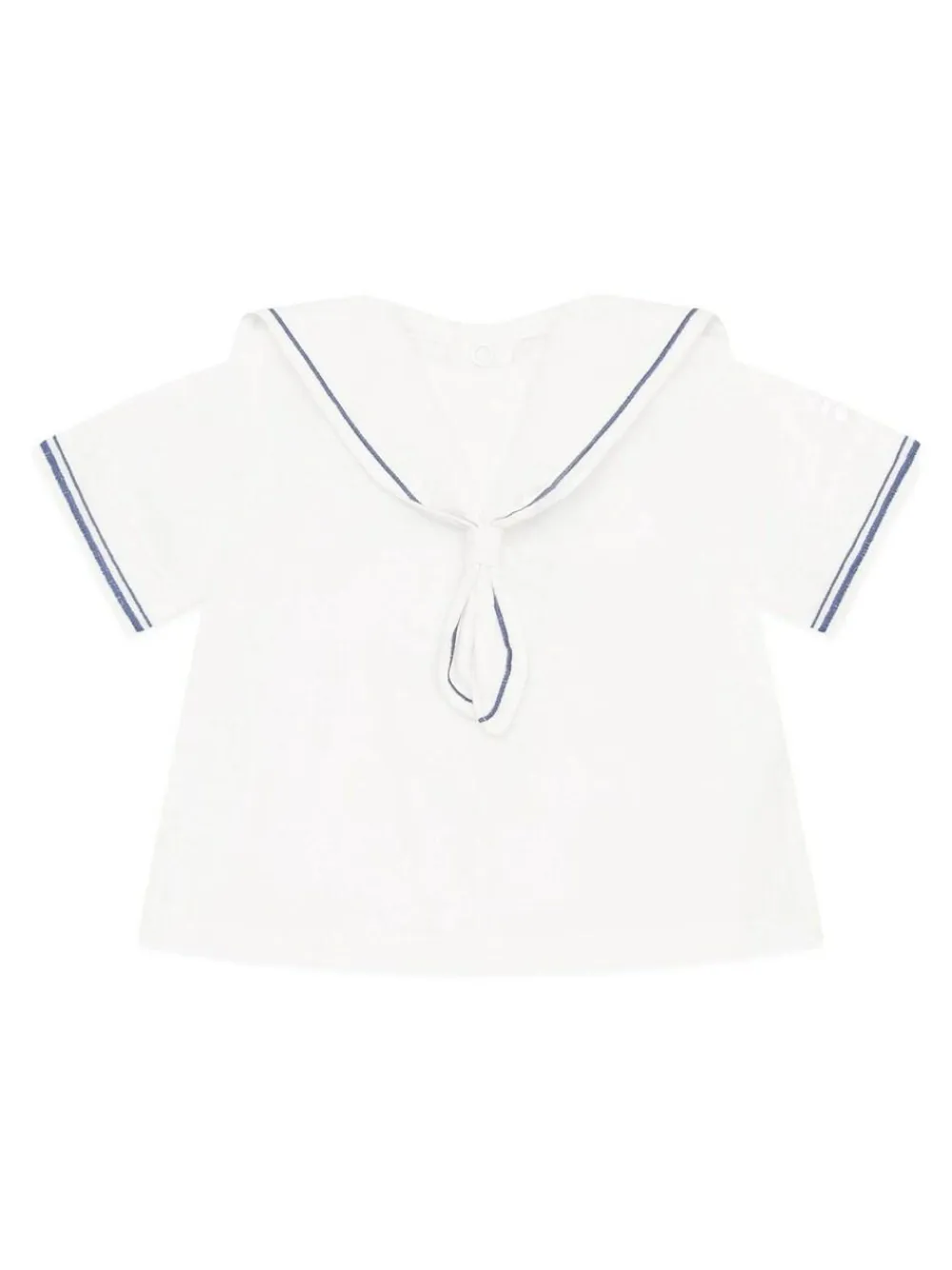 New Emile Et Rose Linen Style Sailor Collar & Trim 100% Cotton 2Pc Shorts & Hat Set