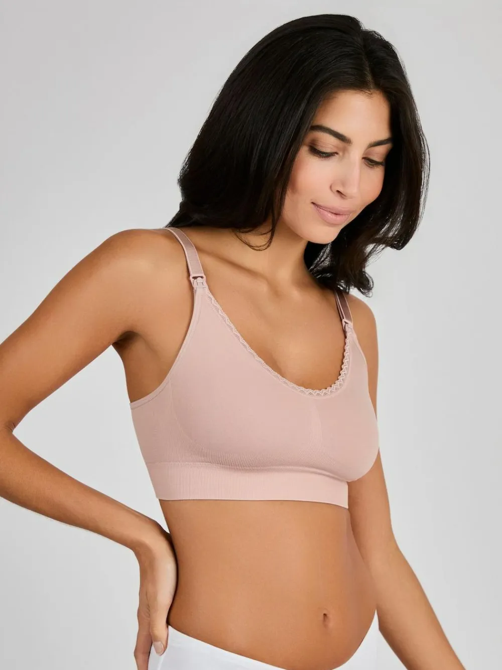 Outlet Emma Jane Emma-Jane Lace Trim Seamless Maternity & Nursing Bra Pink