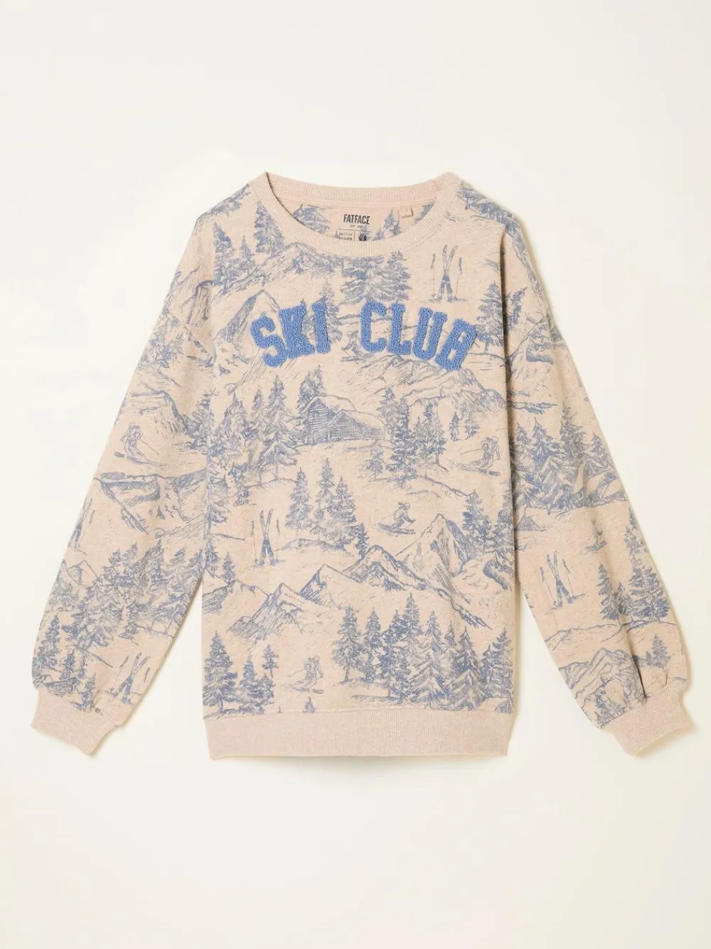 Fat Face FatFace Alex Natural Ski Club Crew Sweatshirt^Women Loungewear|Hoodies & Sweatshirts