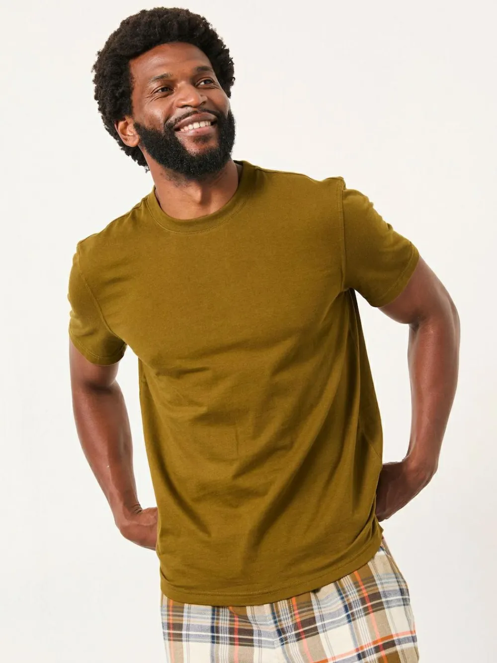 Fat Face FatFace Beale Khaki Green Check Pyjama Set^ Pyjamas