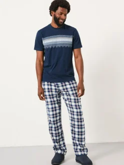 Fat Face FatFace Boray Light Blue Check Pyjama Bottoms^ Pyjamas
