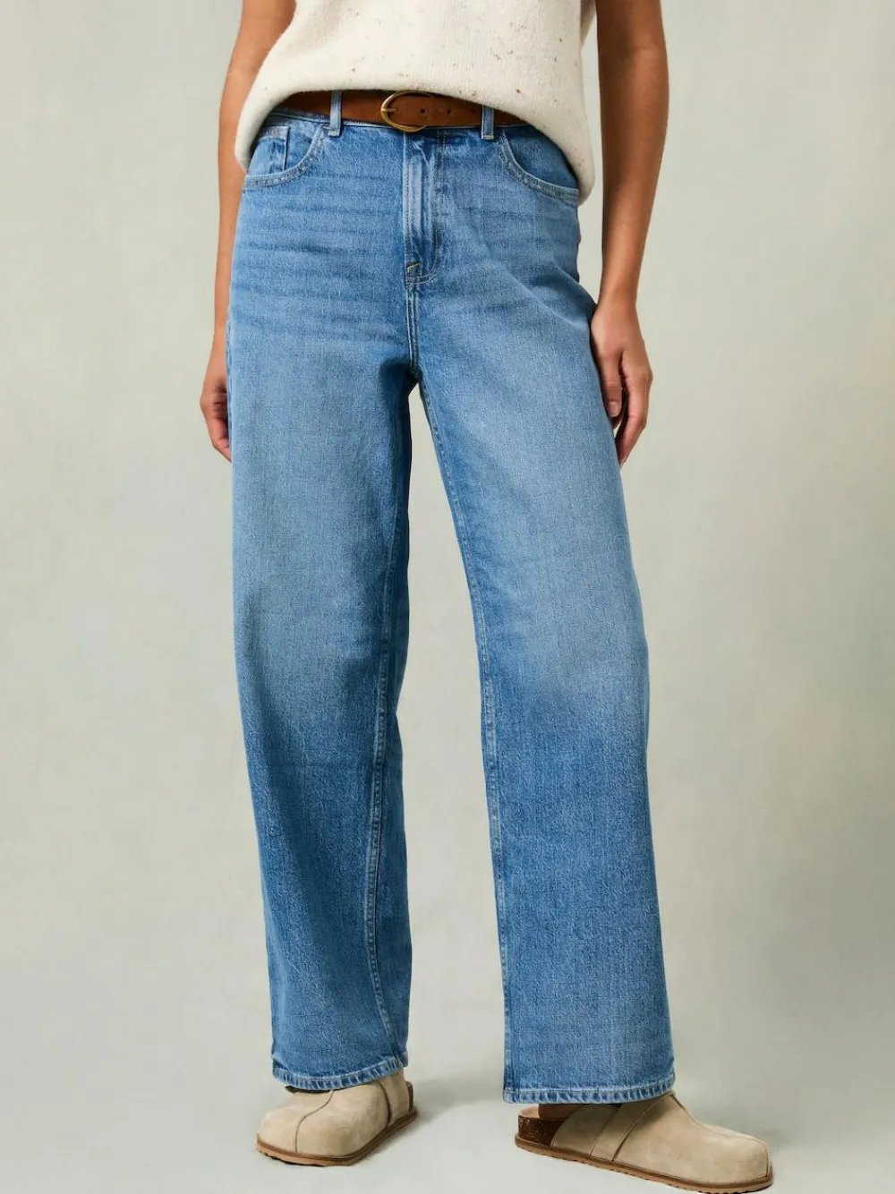 Outlet Fat Face FatFace Filby Light Wash Relaxed Straight Jeans