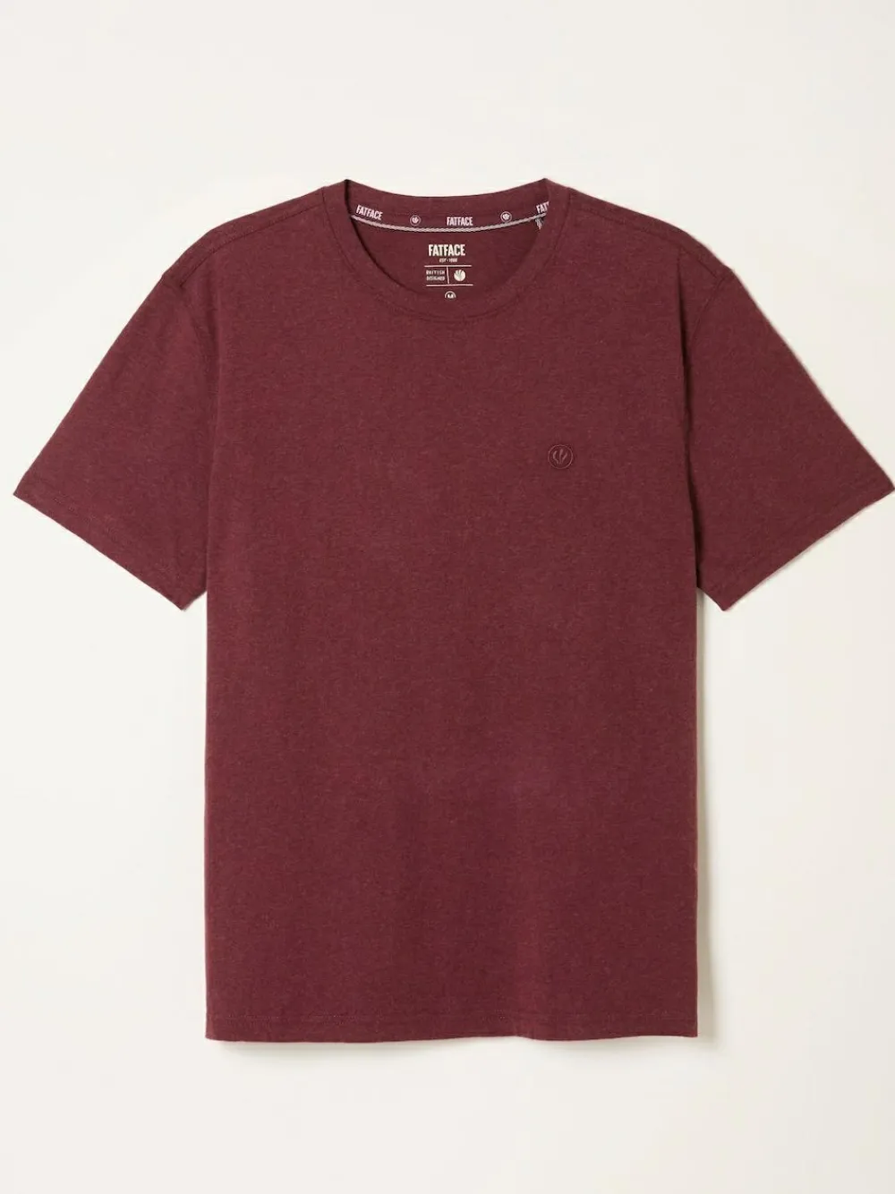 Best Fat Face FatFace Lulworth Claret Short Sleeve T-Shirt