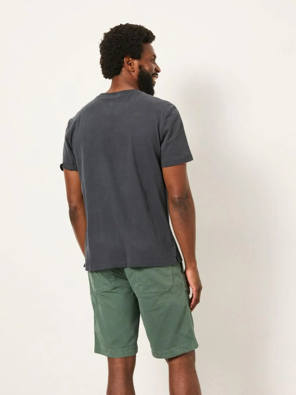 Outlet Fat Face FatFace Lulworth Washed Black Short Sleeve T-Shirt