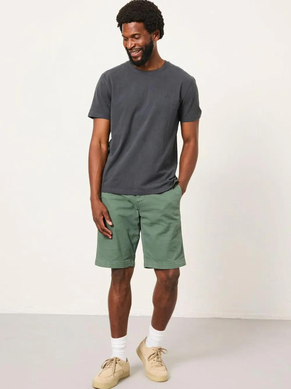 Outlet Fat Face FatFace Lulworth Washed Black Short Sleeve T-Shirt