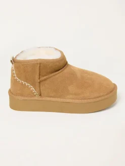 Hot Fat Face FatFace Maeve Suede Mini Boot Tan Brown