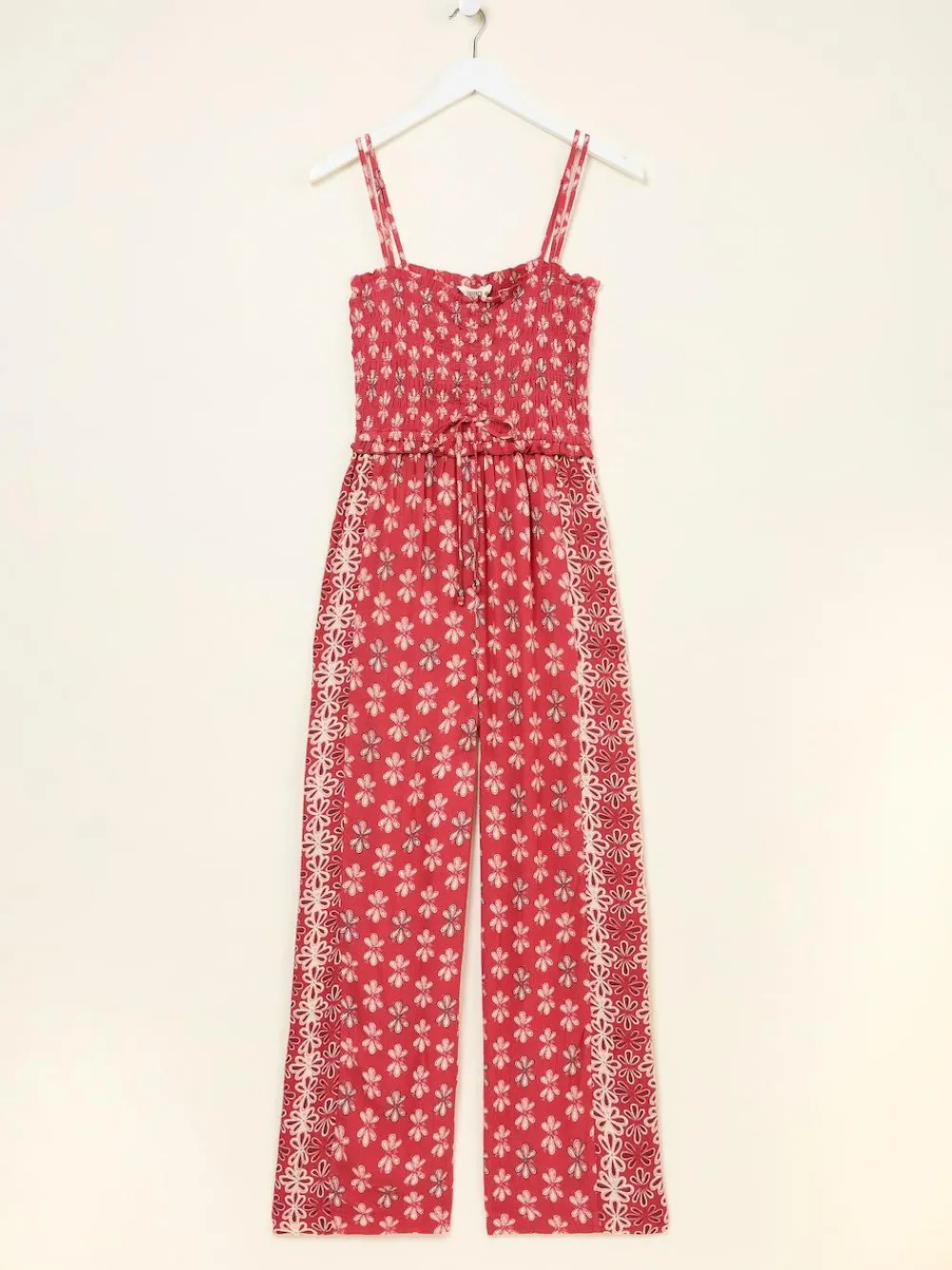 Online Fat Face FatFace Natalie Jumpsuit Dark Pink Earth Geo