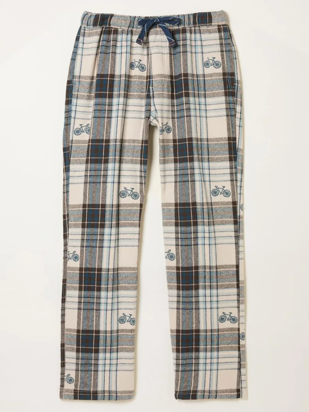New Fat Face FatFace Natural Bike Jacquard Pyjama Bottoms