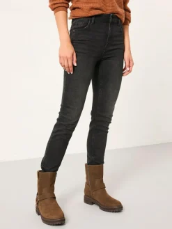 New Fat Face FatFace Shenley Slim Jeans Washed Black