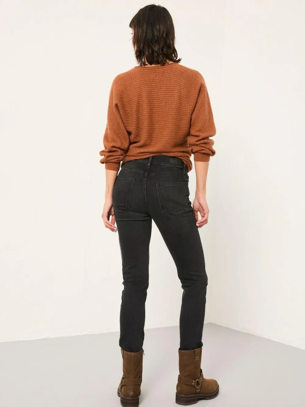 New Fat Face FatFace Shenley Slim Jeans Washed Black