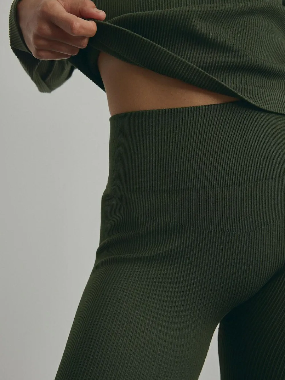 Clearance Next Forest Green Ribbed Seamless High Waist Leggings