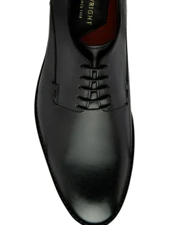 Best Frank Wright Leather Lace-Up Derby Shoes Black