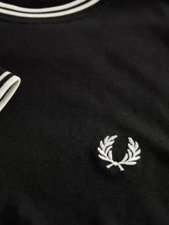Fred Perry Black Twin Tipped Logo T-Shirt^ Tops & T-Shirts