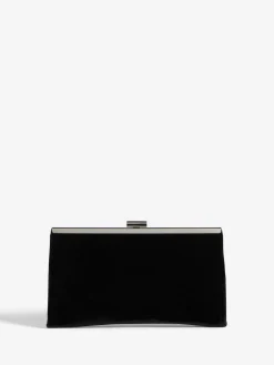 Friends Like These Black Velvet Occasion Clutch Bag^Women Bags